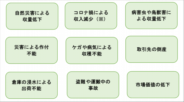 収入減少の例