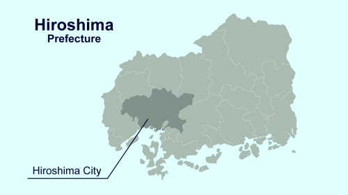 Mappa della prefettura di Hiroshima