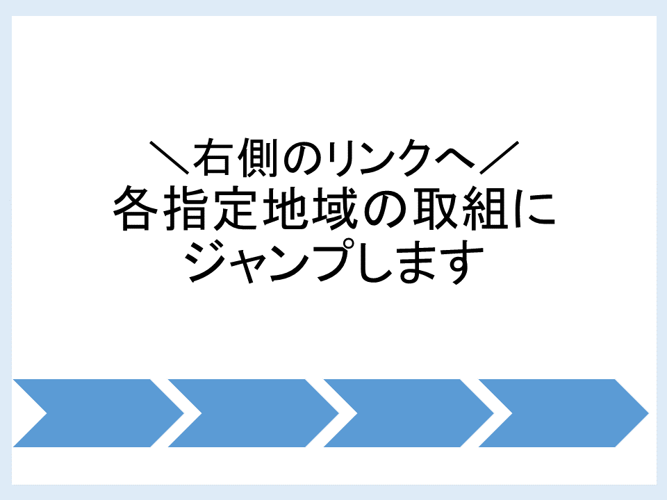 右側のリンクから各指定地域の取組にジャンプします。