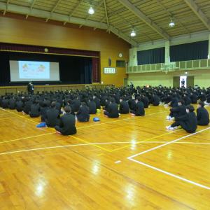 ①県立広島工業高校出前講座の様子