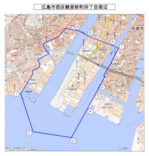 広島市西区観音新町４丁目周辺