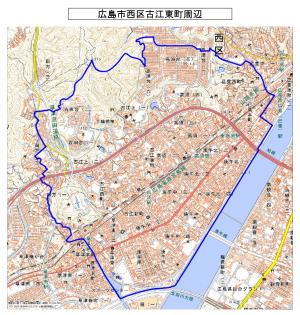 広島市西区古江東町周辺