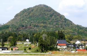 南側から望む津田の明神山の写真