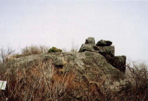 山頂一帯に広がる奇岩・巨岩の写真