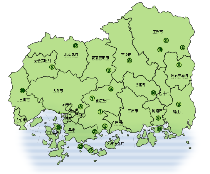 緑地環境保全地域の位置図