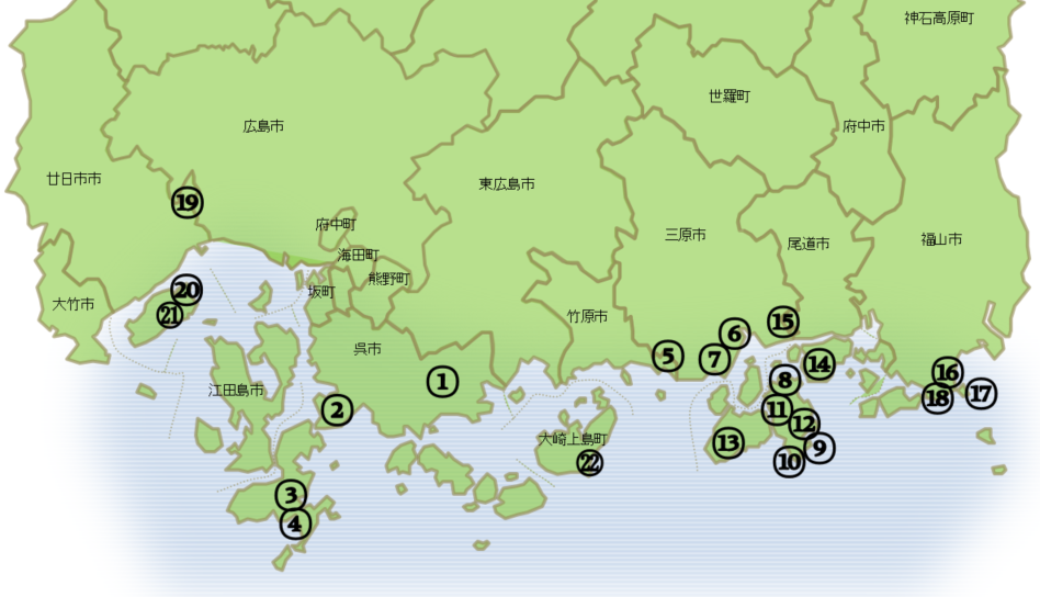 瀬戸内海国立公園　配置図