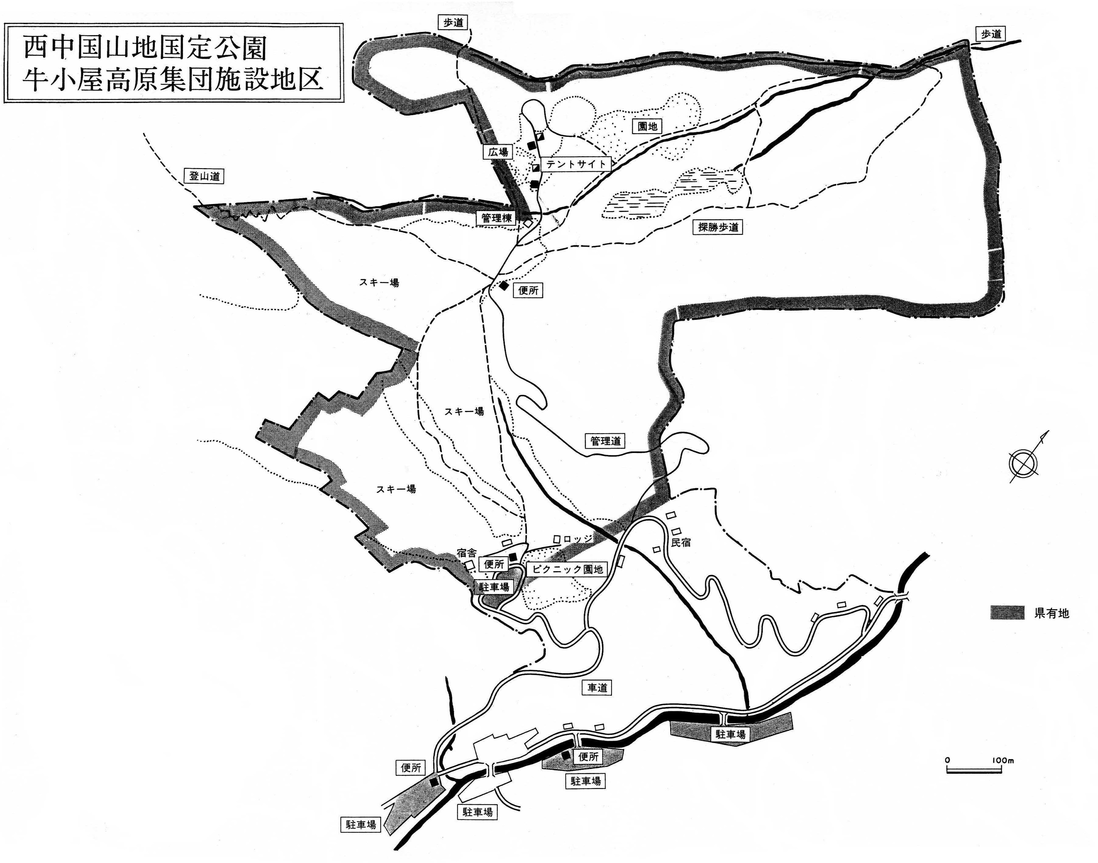 牛小屋　位置図