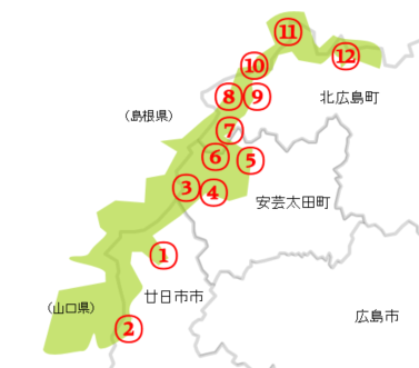 西中国山地　配置図