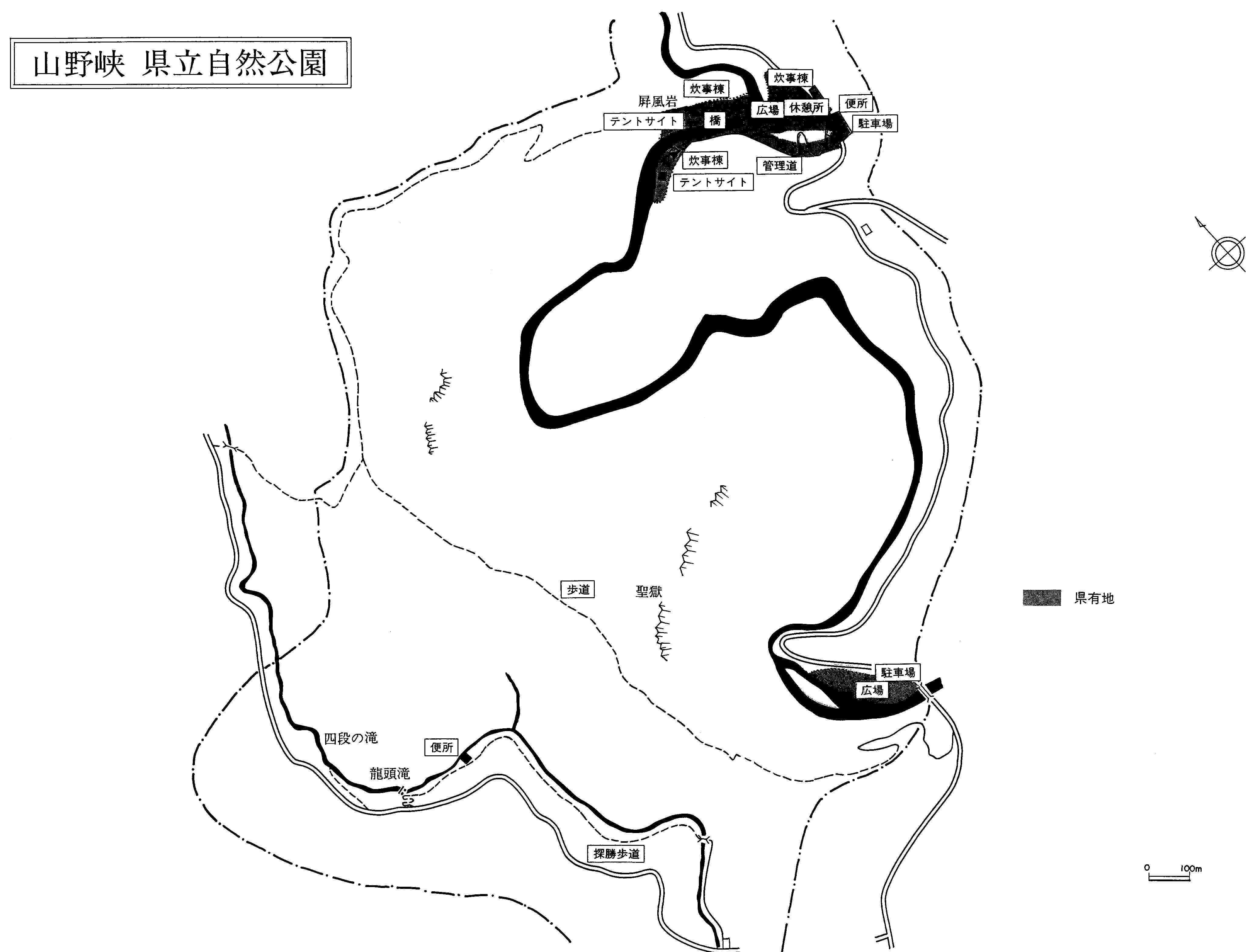 山野峡　位置図