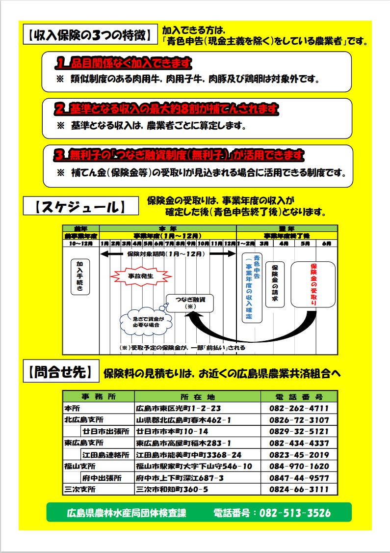 収入保険チラシ２