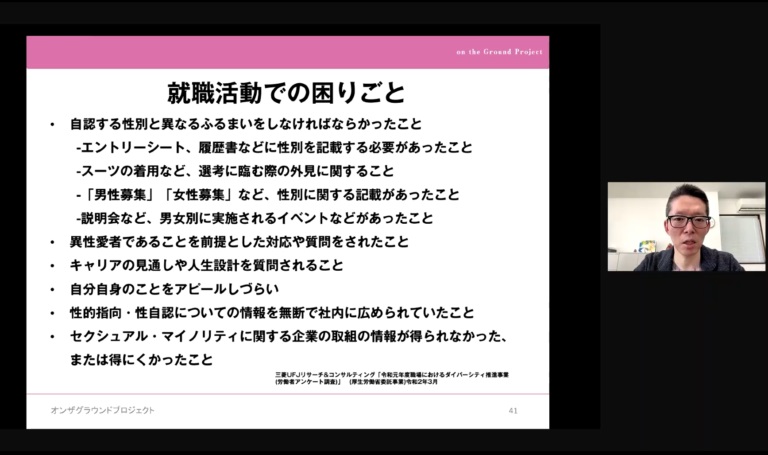 オンライン配信の様子