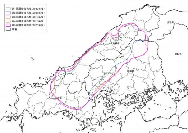 西中国山地ツキノワグマ生息域