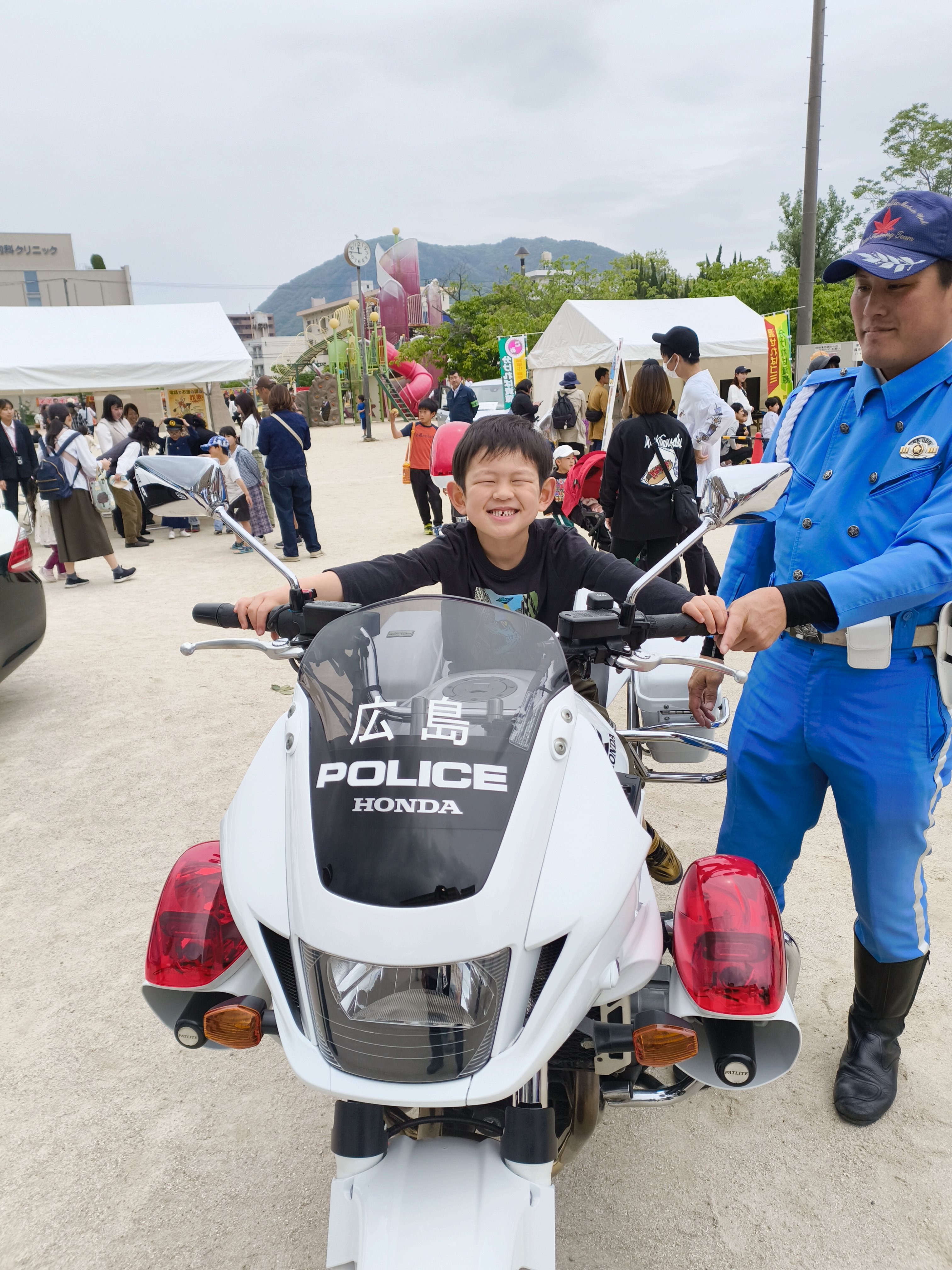 白バイの乗車体験