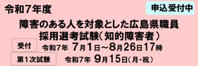 障害のある方を対象とした試験（知的障害）