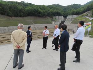 小原山砂防堰堤視察