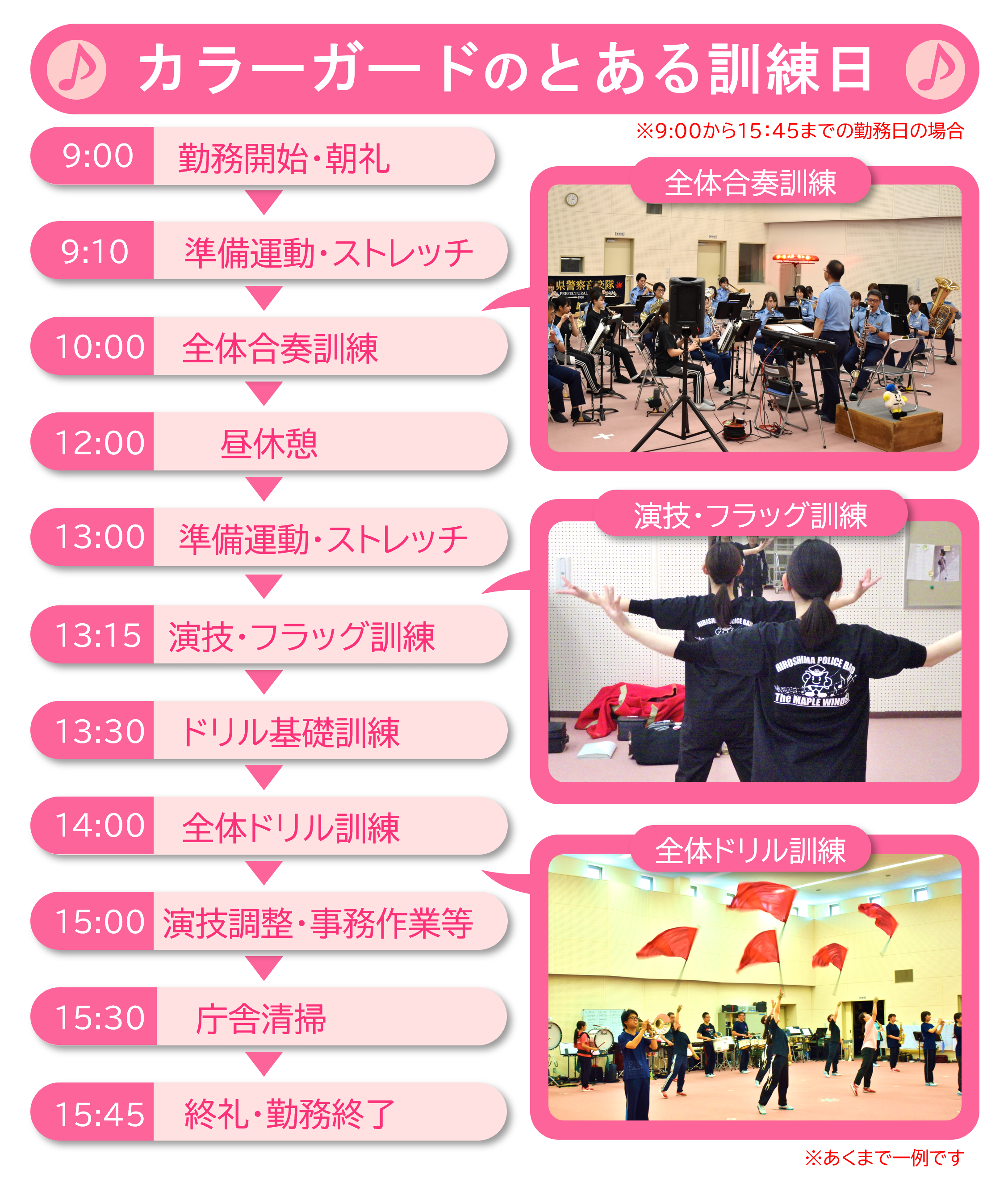 カラーガードのとある訓練日