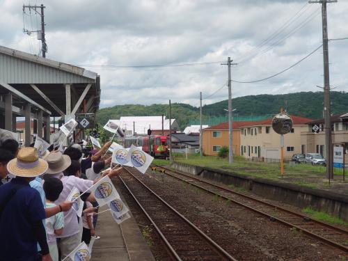 備後庄原駅お出迎え