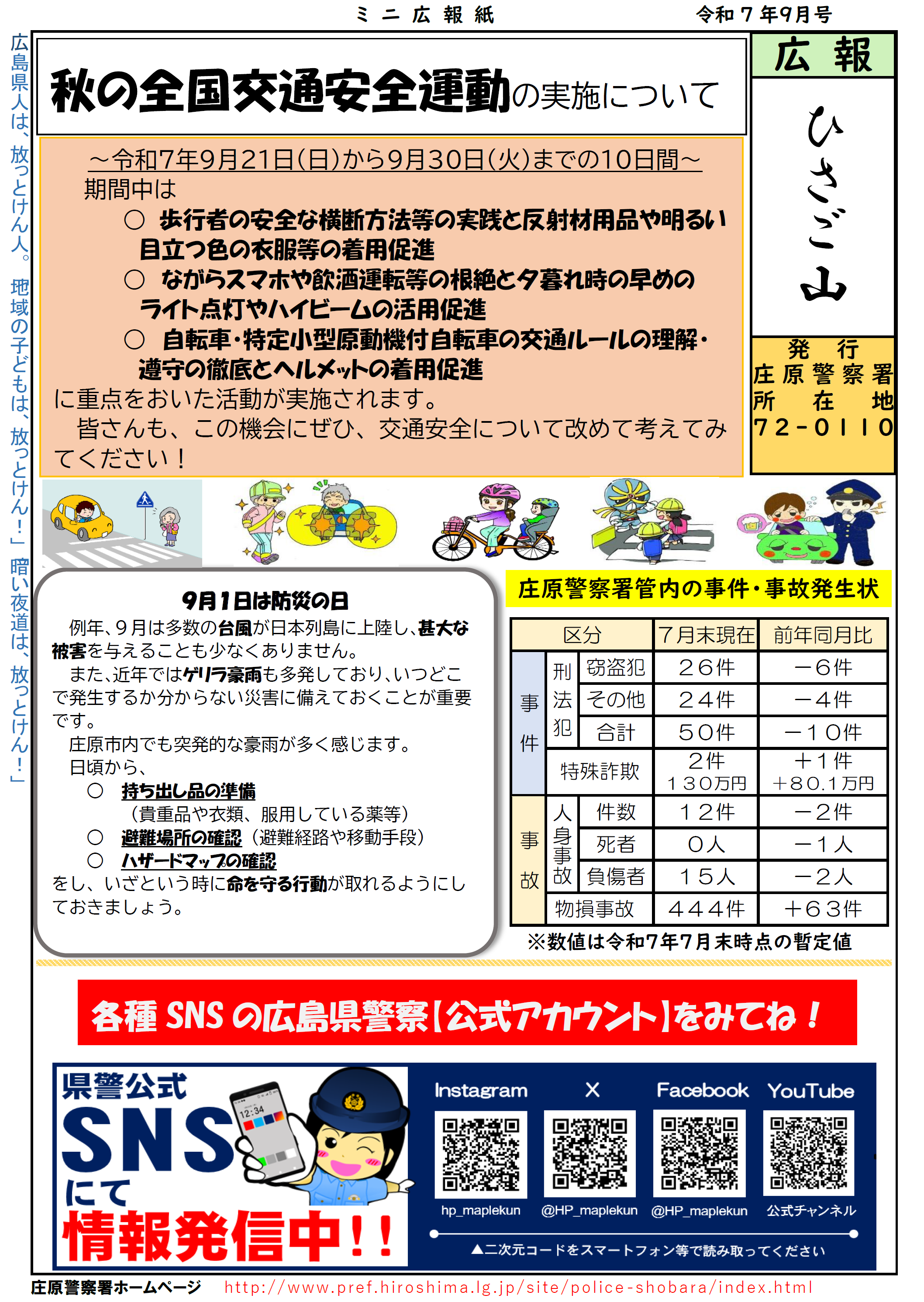 庄原警察署ミニ広報紙