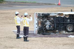 被害状況把握・情報収集伝達訓練↓