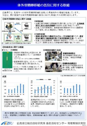 体外受精卵移植の普及に関する取組ポスター