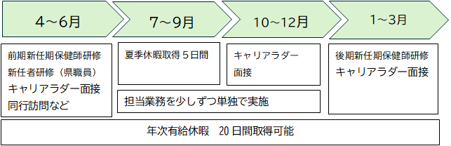 一年のスケジュールの図示