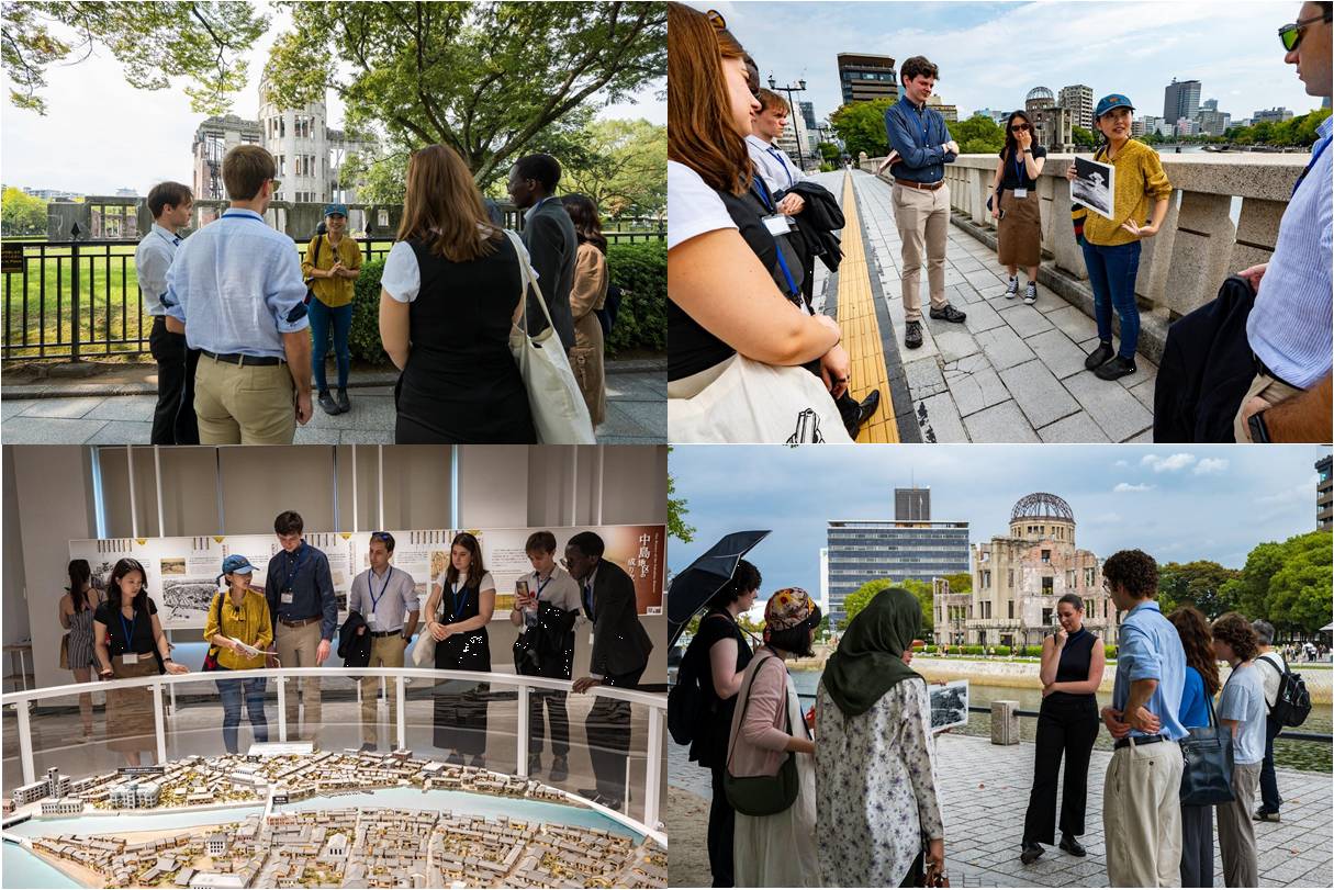 平和公園内視察の様子