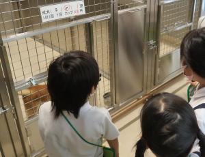 センター施設を見学する生徒たち1