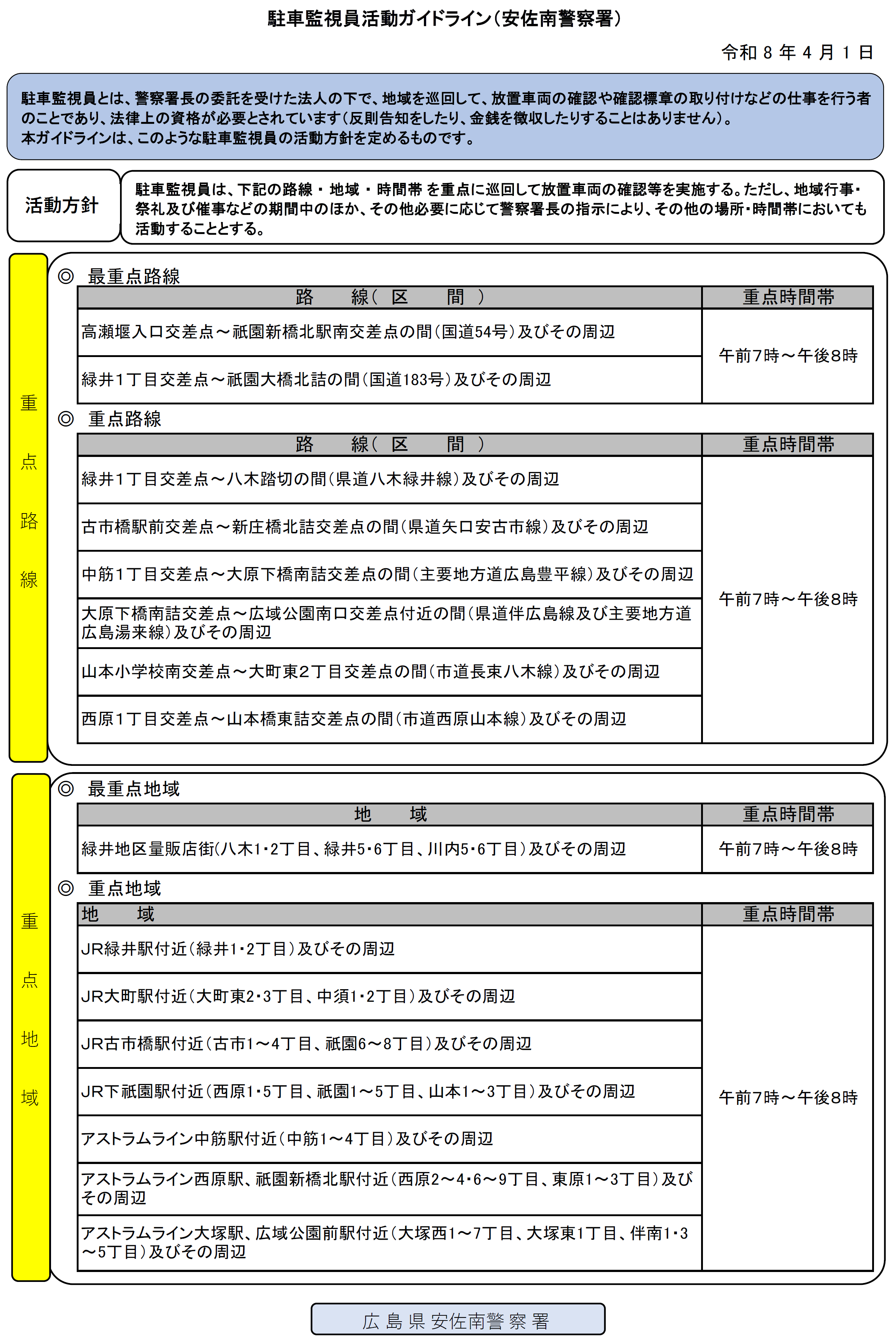 安佐南署ガイドライン