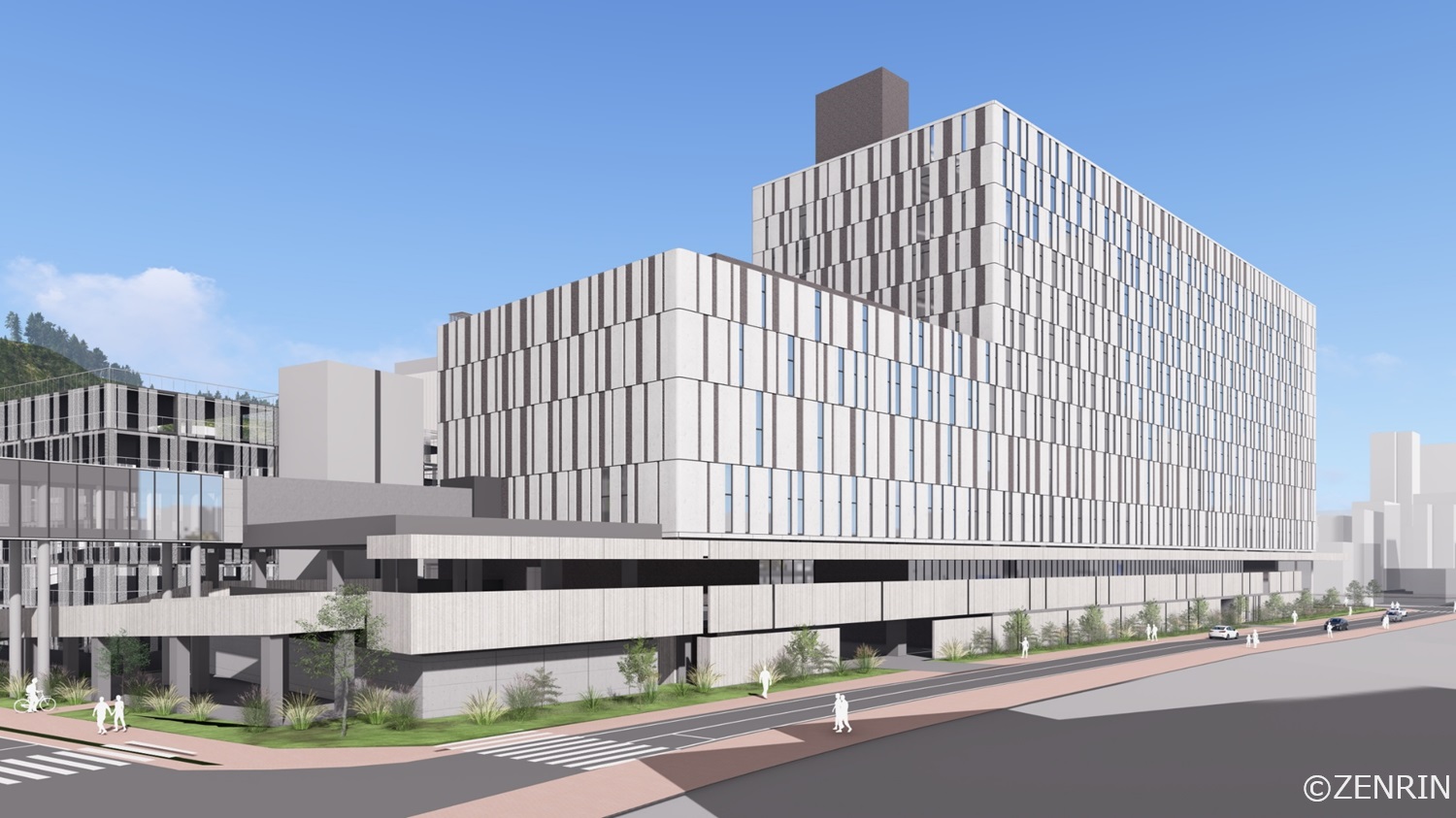 新病院外観 南西全景