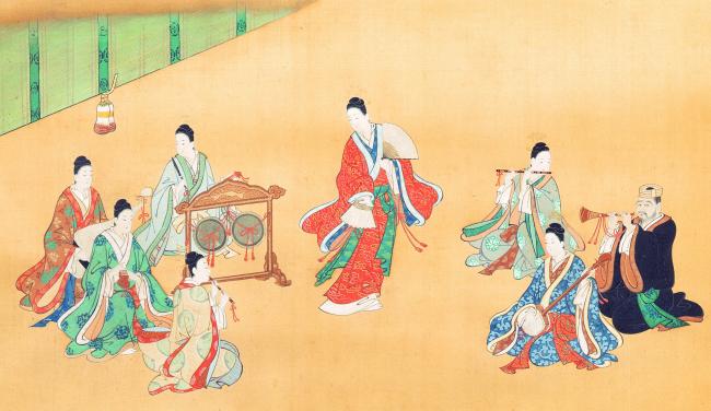 琉球舞楽図（部分）の画像