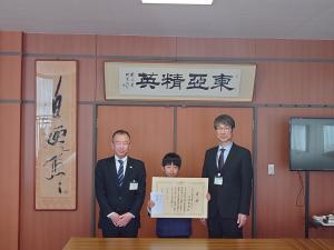 授賞式（熊野第一小学校）