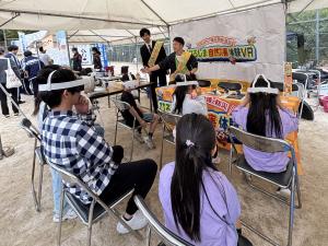 自然災害体験Vrブースの様子②