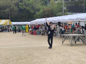 災害時避難行動の説明と地域防災タイムラインを説明している様子