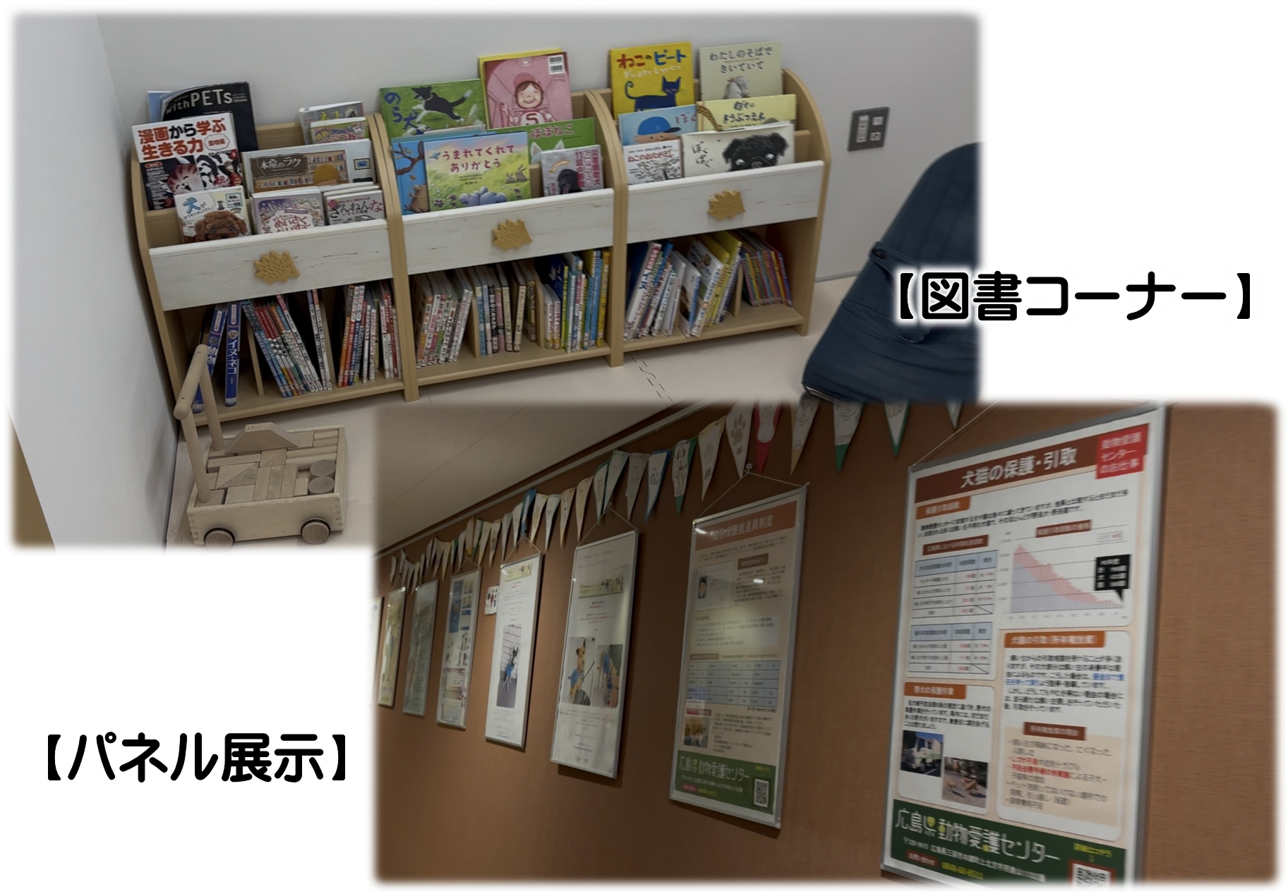 図書コーナー・パネル展示