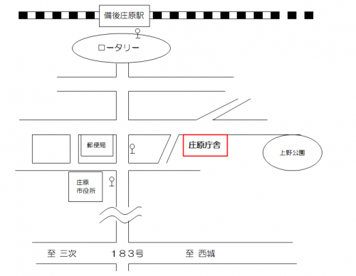 北部総務事務所総務第二課位置図
