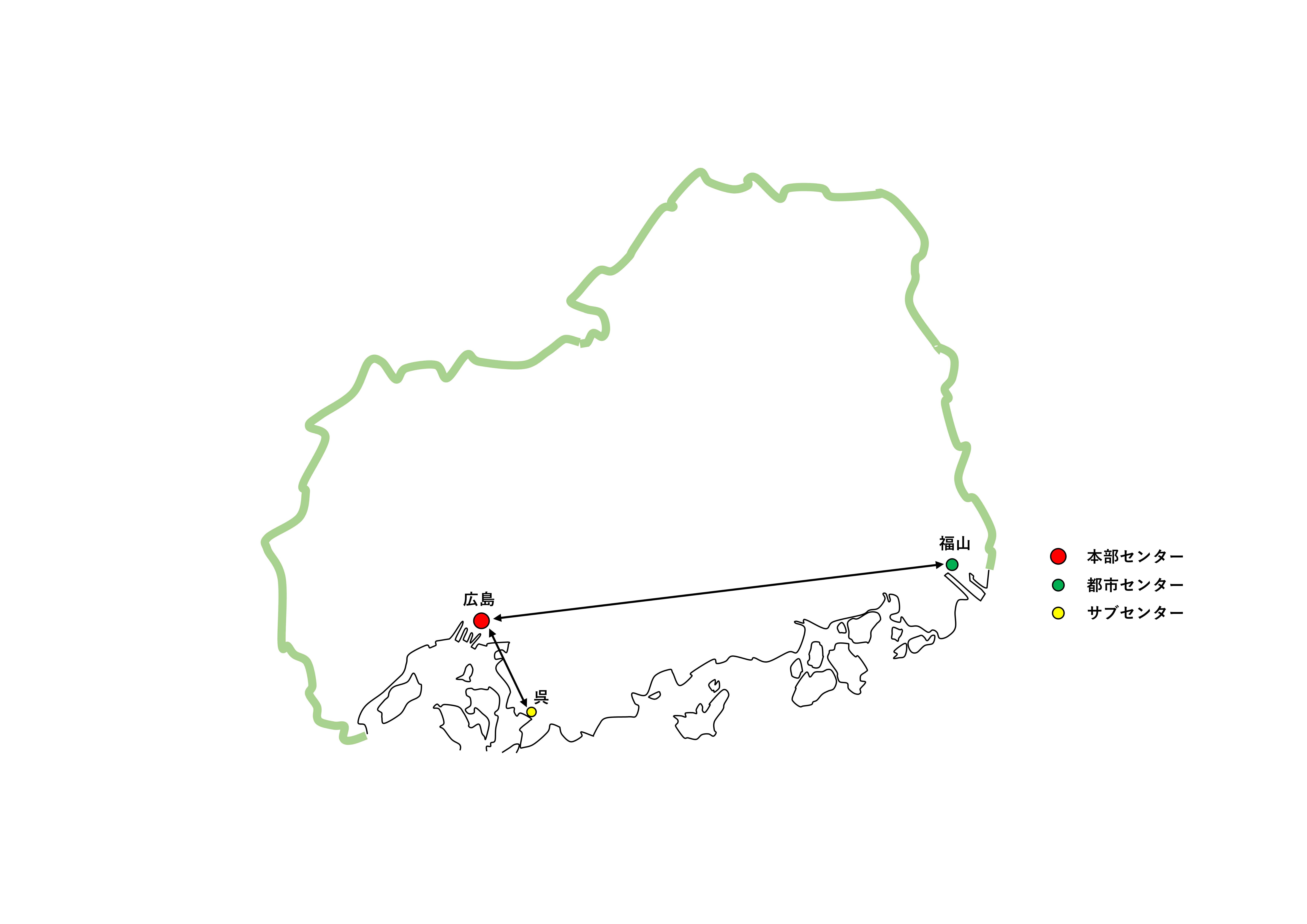 各センターの地図