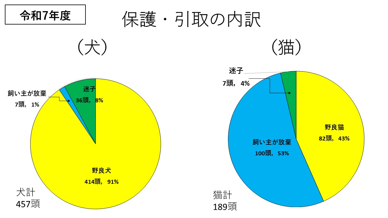 保護・引取の内訳