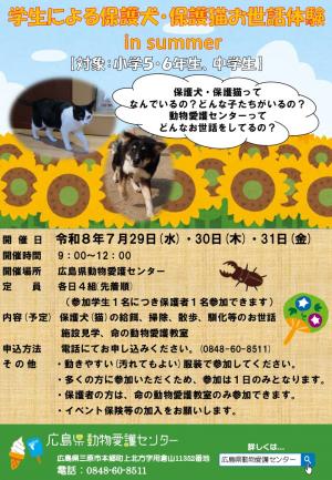 お世話体験(小・中学生)