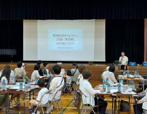 地域防災タイムライン(地震・津波編)を作成している様子