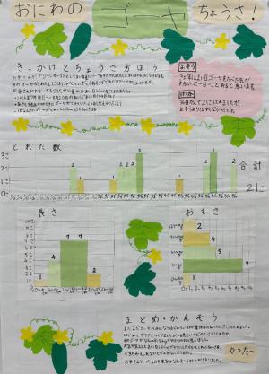 おにわのゴーヤちょうさ！