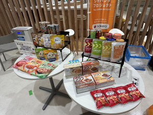 備蓄品 展示の様子
