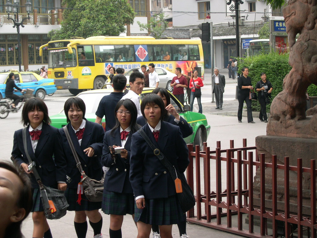 加計高校の中国研修旅行の様子の写真１
