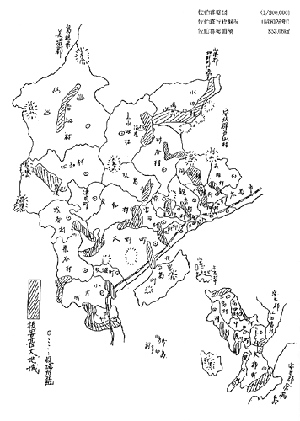 ルース台風による災害地区略図(イラスト)