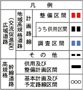 計画路線図の凡例の画像