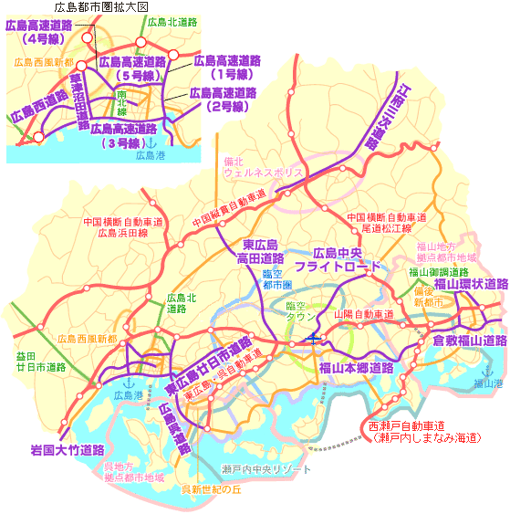 地域高規格道路網図