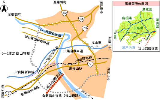 事業箇所位置図・概略図の図