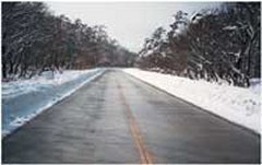 鳥取県大山町融雪道路の写真