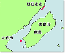 釣りをするのに制限される区域の地図２