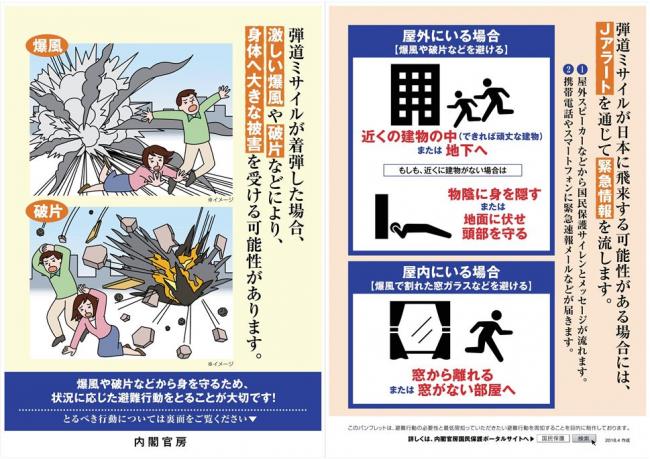 弾道ミサイル落下時の行動について(イラスト)