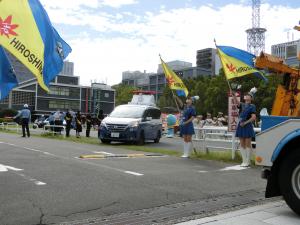 広島高速道路公社巡回車出動中